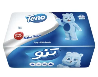دستمال ۲۵۰ برگ دولایه تنو