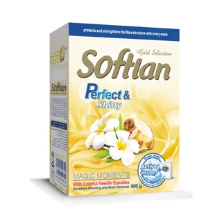 پودر ماشین لباسشویی سافتلن سری Gold Selection مدل Perfect And Shine مقدار 500 گرم
