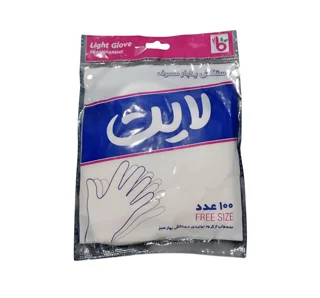 دستکش یبار مصرف لایت۱۰۰عددی