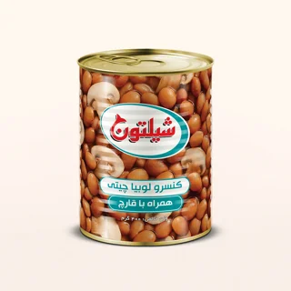 خوراک لوبیا با قارچ شیلتون